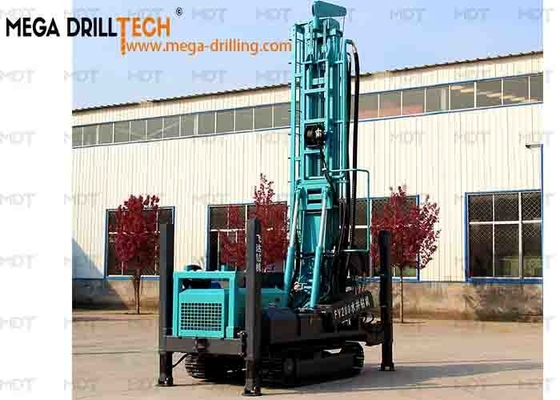 plataforma de perforación hidráulica de Rig For Water Well Crawler de la perforación rotatoria de la correa eslabonada de la profundidad de los 280m