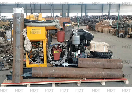 Plataforma de perforación geológica diesel portátil del eje de la base los 200m profundamente para el pozo de agua