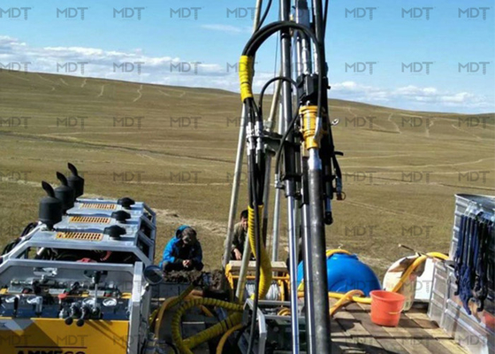 Perforación de prueba Rig Diamond Drill Rigs Portable de base del suelo 55KN